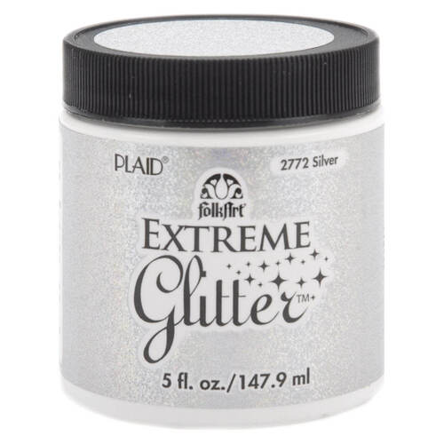Plaid FolkArt Extreme Glitter 5oz - Silver