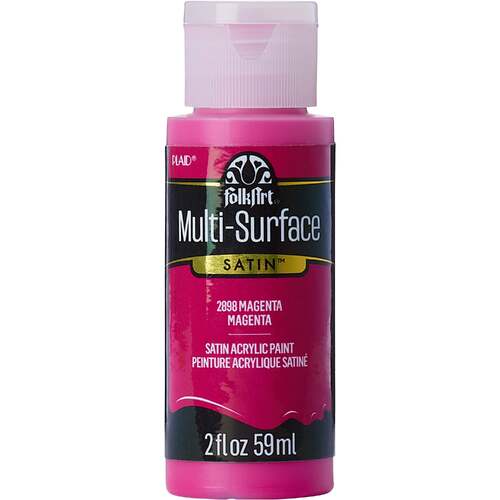Plaid FolkArt Multi-Surface Satin Acrylic Paint 2oz - Magenta