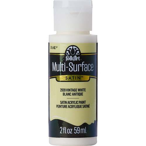 Plaid FolkArt Multi-Surface Satin Acrylic Paint 2oz - Vintage White