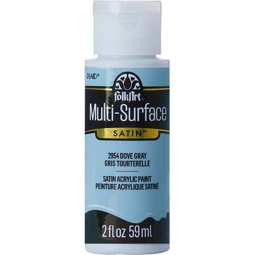 Plaid FolkArt Multi-Surface Satin Acrylic Paint 2oz - Dove Gray