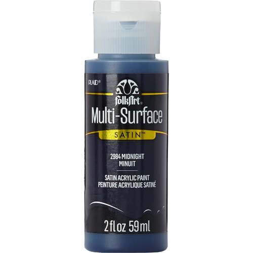 Plaid FolkArt Multi-Surface Satin Acrylic Paint 2oz - Midnight