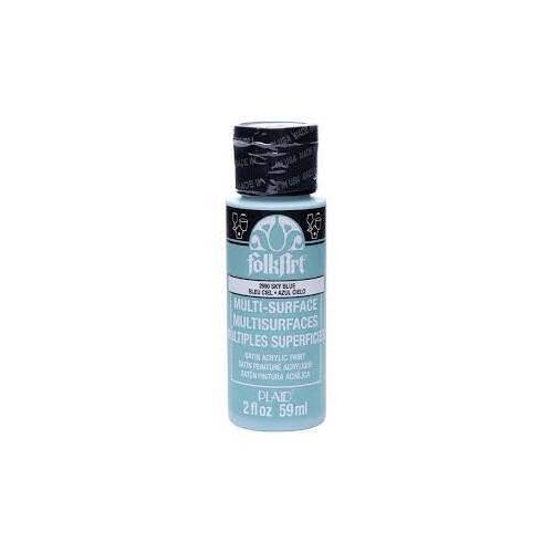 Plaid FolkArt Multi-Surface Satin Acrylic Paint 2oz - Sky Blue