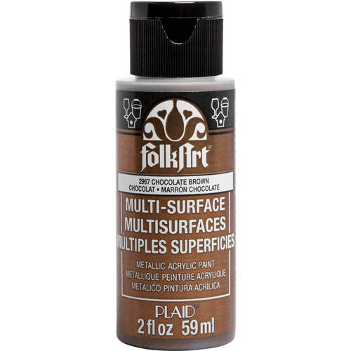 Plaid FolkArt Multi-Surface 2oz - Metallic Chocolate Brown