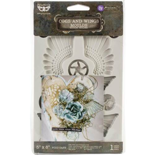 PRIMA Finnabair DECOR MOULDS 5"x8" - Cogs & Wings