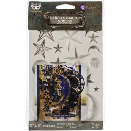 PRIMA Finnabair DECOR MOULDS 5"x8" - Start & Moons
