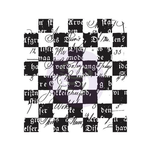 Finnabair Clear Stamp 2.5”X2.5" - Checker Texts 966959