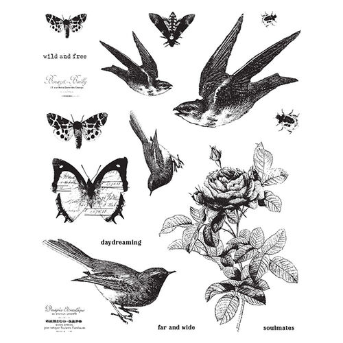 Finnabair Cling Stamps 6"X7.5" - Wild & Free 967048