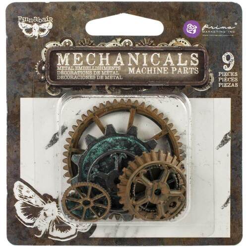 Finnabair Mechanicals METAL EMBELLISHMENTS- Machine Parts 9/Pkg