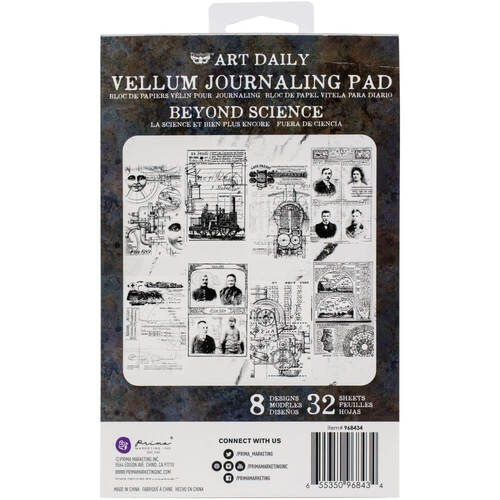 PRIMA Art Daily VELLUM Journaling Pad 32/Pkg - BEYOND SCIENCE