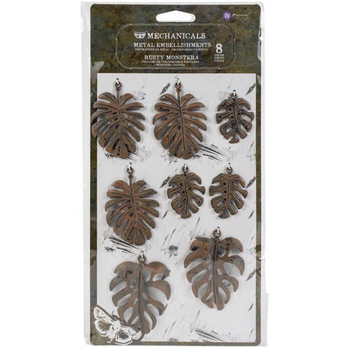 Finnabair Mechanicals METAL EMBELLISHMENTS- Rusty Monstera