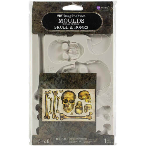 PRIMA Finnabair DECOR MOULDS 5"x8" - Skull & Bones