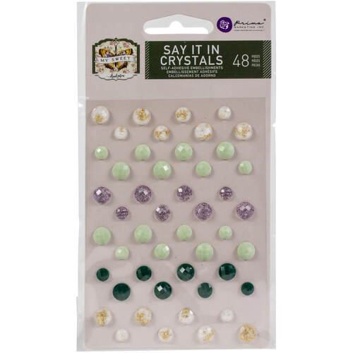 Prima Marketing My Sweet Say It In Crystals - Assorted Dots 48/Pkg