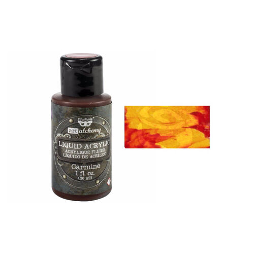 Finnabair Art Alchemy Liquid Acrylic Paint 1 Fluid Oz - Carmine
