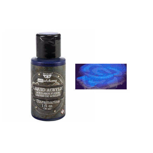 Finnabair Art Alchemy Liquid Acrylic Paint 1 Fluid Oz - Ultramarine