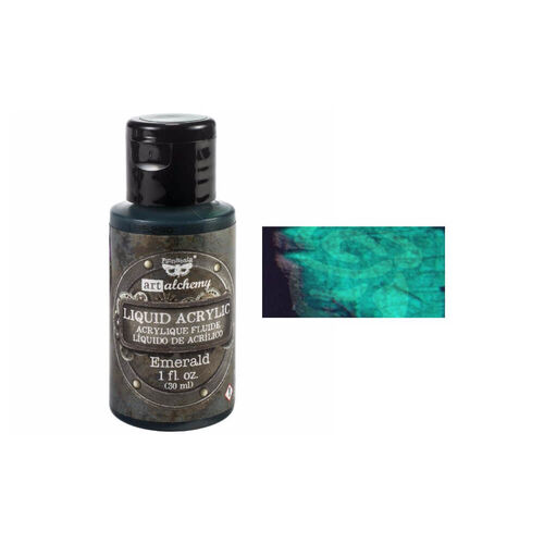 Finnabair Art Alchemy Liquid Acrylic Paint 1 Fluid Oz - Emerald