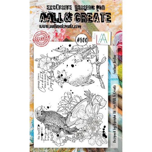 AALL & Create Clear Stamps A6 - Feather Besties AALL-TP-800