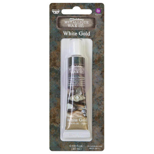 Finnabair Art Alchemy Metallique Wax 0.68 oz - White Gold