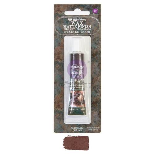 Finnabair Art Alchemy Matte Wax .68 Fl Oz - Stained Wood