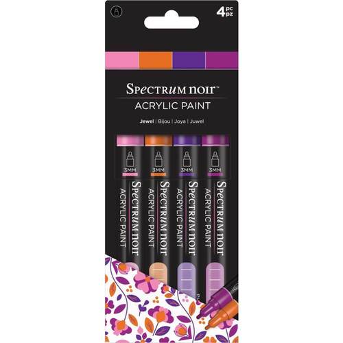 Spectrum Noir Acrylic Paint Marker Set 4/Pkg - Jewel