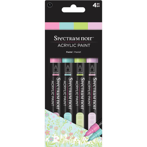 Spectrum Noir Acrylic Paint Marker Set 4/Pkg - Pastel