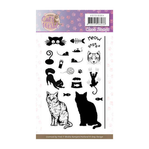 Amy Design Clear Stamps - Cats World ADCS10064