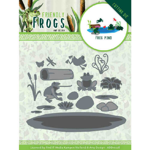 Amy Design Friendly Frogs Dies - Frog Pond ADD10228