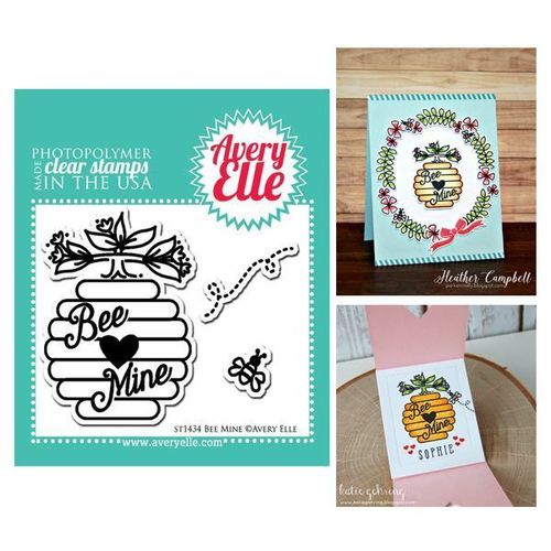 Avery Elle Clear Stamp Set 2"X3" - Bee Mine AE1434