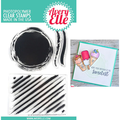 Avery Elle Clear Stamp - Painted Backdrops AE1819