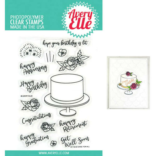 Avery Elle Clear Stamp - Cake For All AE1902