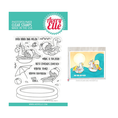 Avery Elle Clear Stamp - Pool Party AE1919