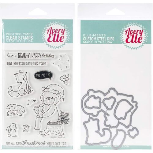 Avery Elle Clear Stamp - Santa Bear AE1937