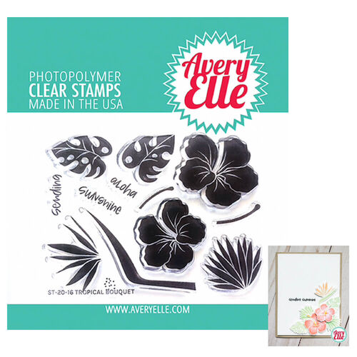 Avery Elle Clear Stamp - Tropical Bouquet AE2016