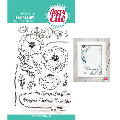 Avery Elle Clear Stamp - Poppies AE2017
