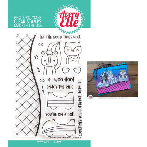 Avery Elle Clear Stamp - Peek-A-Boo Coaster AE2020