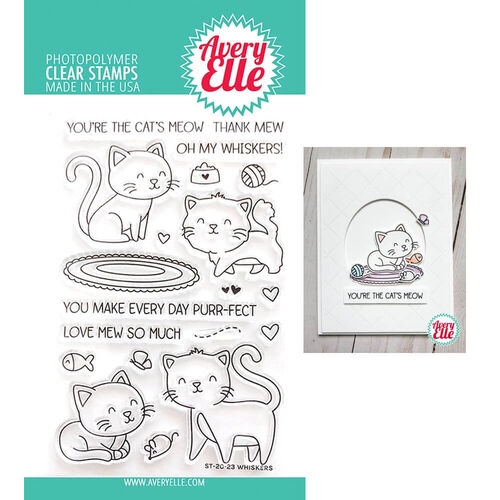 Avery Elle Clear Stamp - Whiskers AE2023