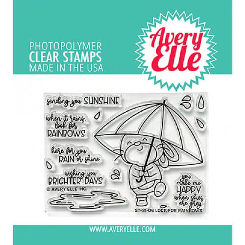 Avery Elle Clear Stamp - Look For Rainbows AE2106