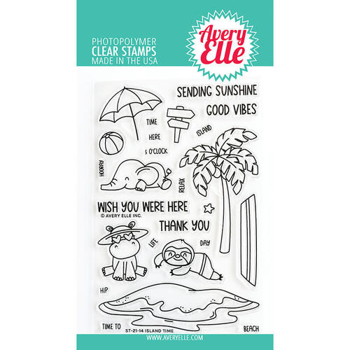 Avery Elle Clear Stamp - Island Time AE2114