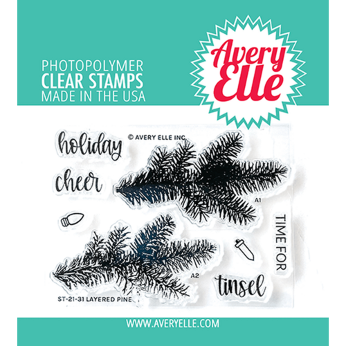 Avery Elle Clear Stamp - Layered Pine AE2131