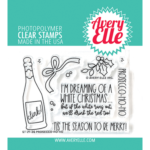 Avery Elle Clear Stamp - Prosecco-Ho-Ho AE2136