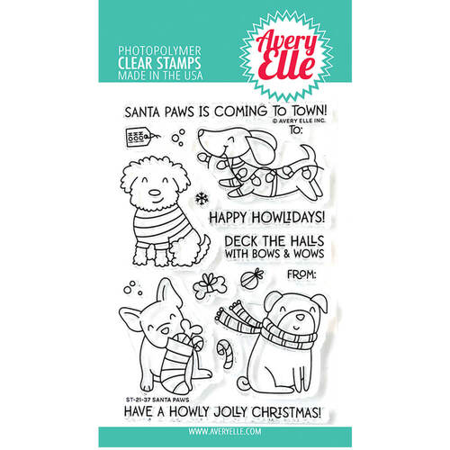 Avery Elle Clear Stamp - Santa Paws AE2137