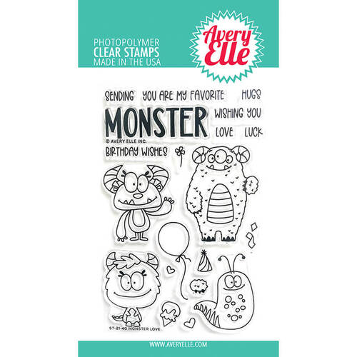 Avery Elle Clear Stamp - Monster Love AE2140