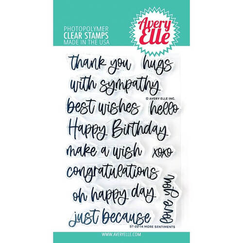Avery Elle Clear Stamp - More Sentiments AE2214
