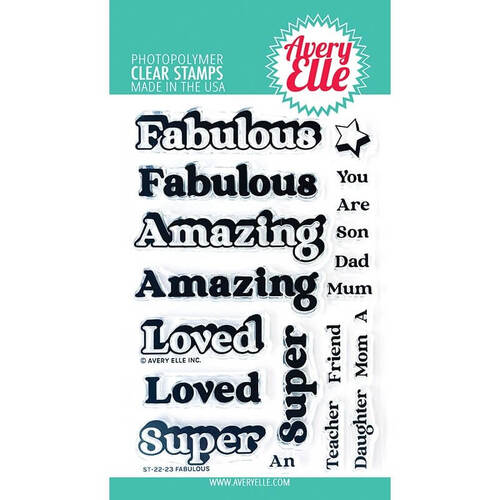 Avery Elle Clear Stamp - Fabulous AE2223