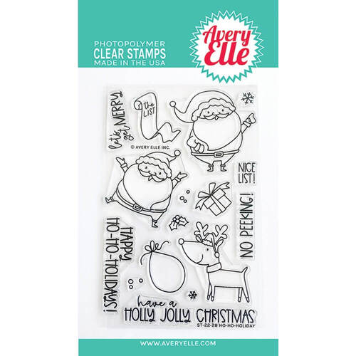 Avery Elle Clear Stamp - Ho-Ho-Holiday AE2228