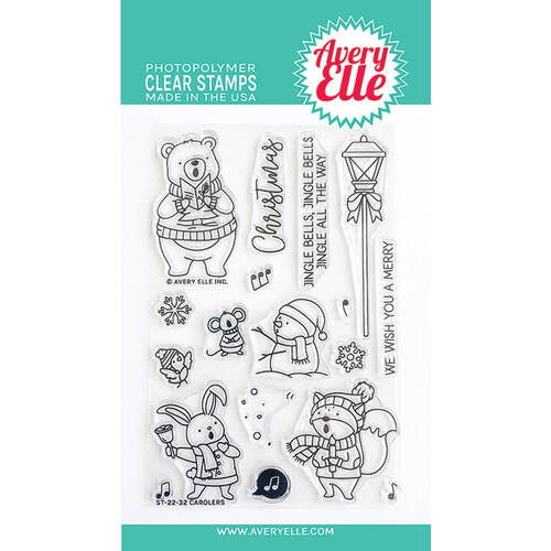 Avery Elle Clear Stamp - Carolers AE2232