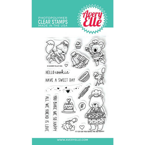 Avery Elle Clear Stamp - You Bake Me So Happy AE2239