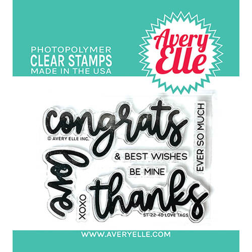 Avery Elle Clear Stamp - Love Tags AE2240