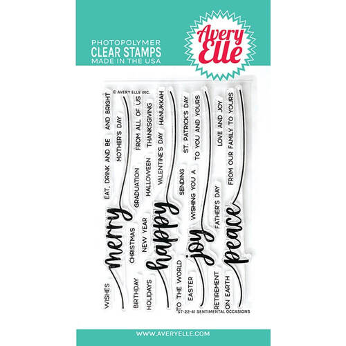 Avery Elle Clear Stamp - Sentimental Occasions AE2241