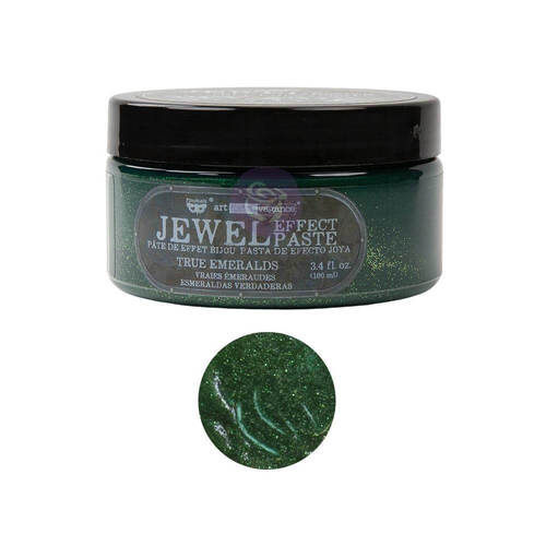 Finnabair Art Extravagance Jewel Texture Paste 100ml Jar - True Emeralds