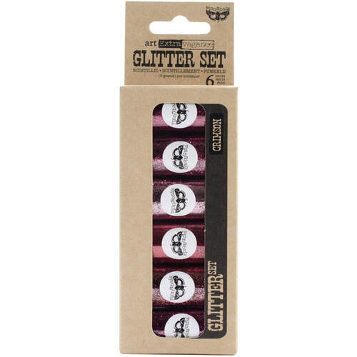 Finnabair Art Extravagance Glitter 6g 6/Pkg - Crimson (Discontinued)